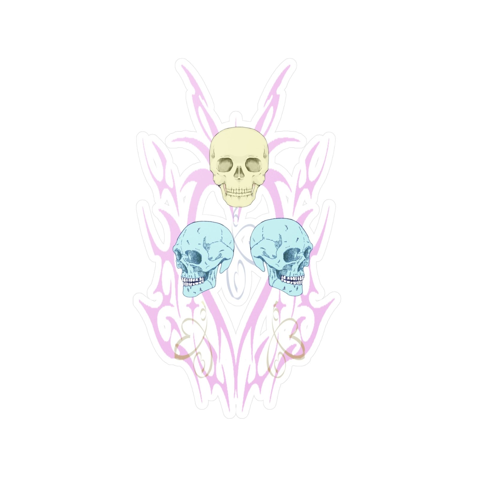 Skull Balloons Vinyl Decal | Punk Emo Alt Sticker