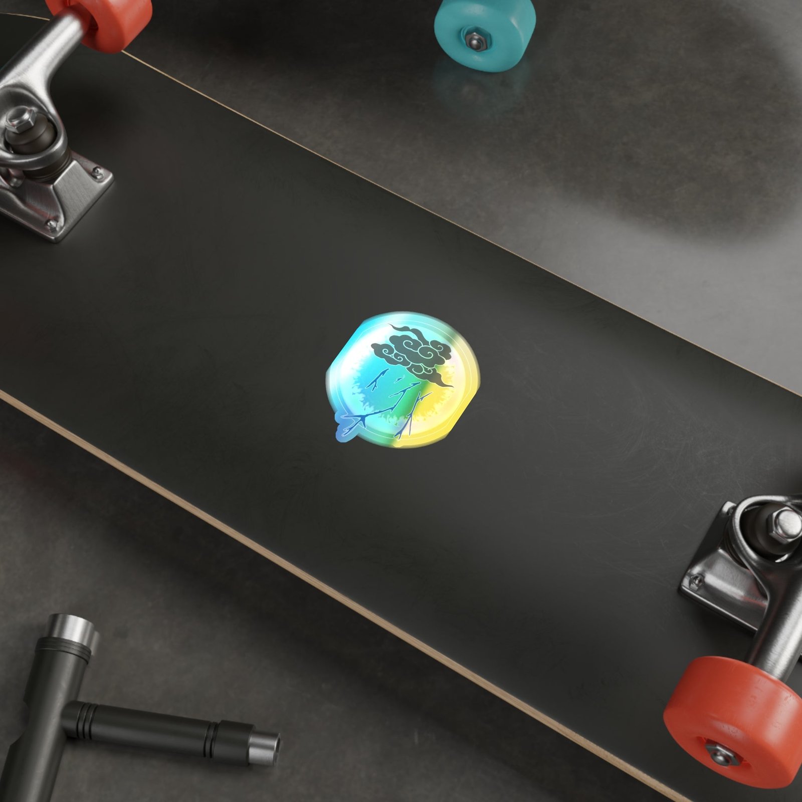 Rainbow Storm Cloud Holographic Sticker | Loyalty Decal