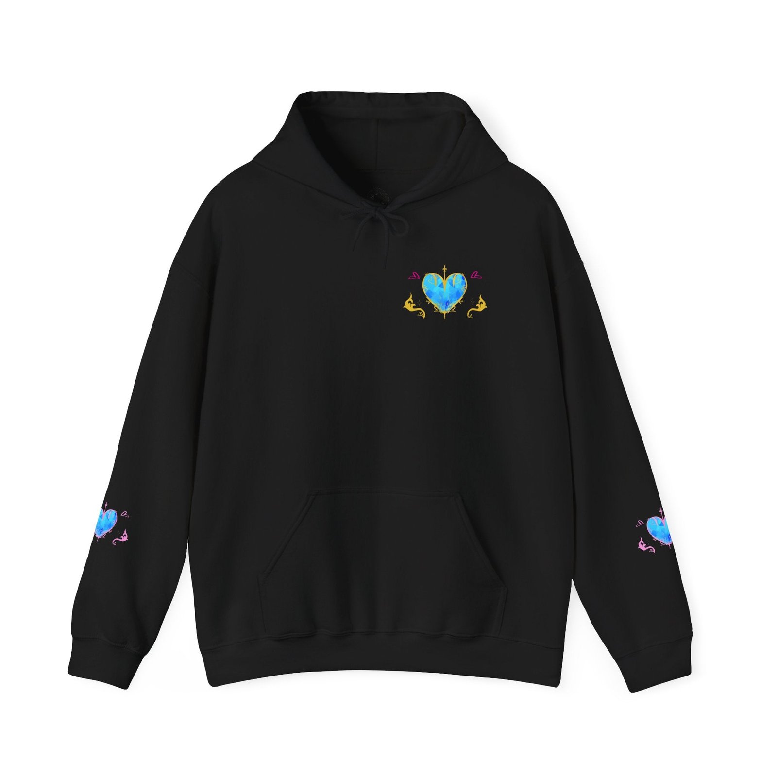 Crystal Heart Alicorn Hoodie | Alt Mythical Creature Graphic Sweatshirt Love