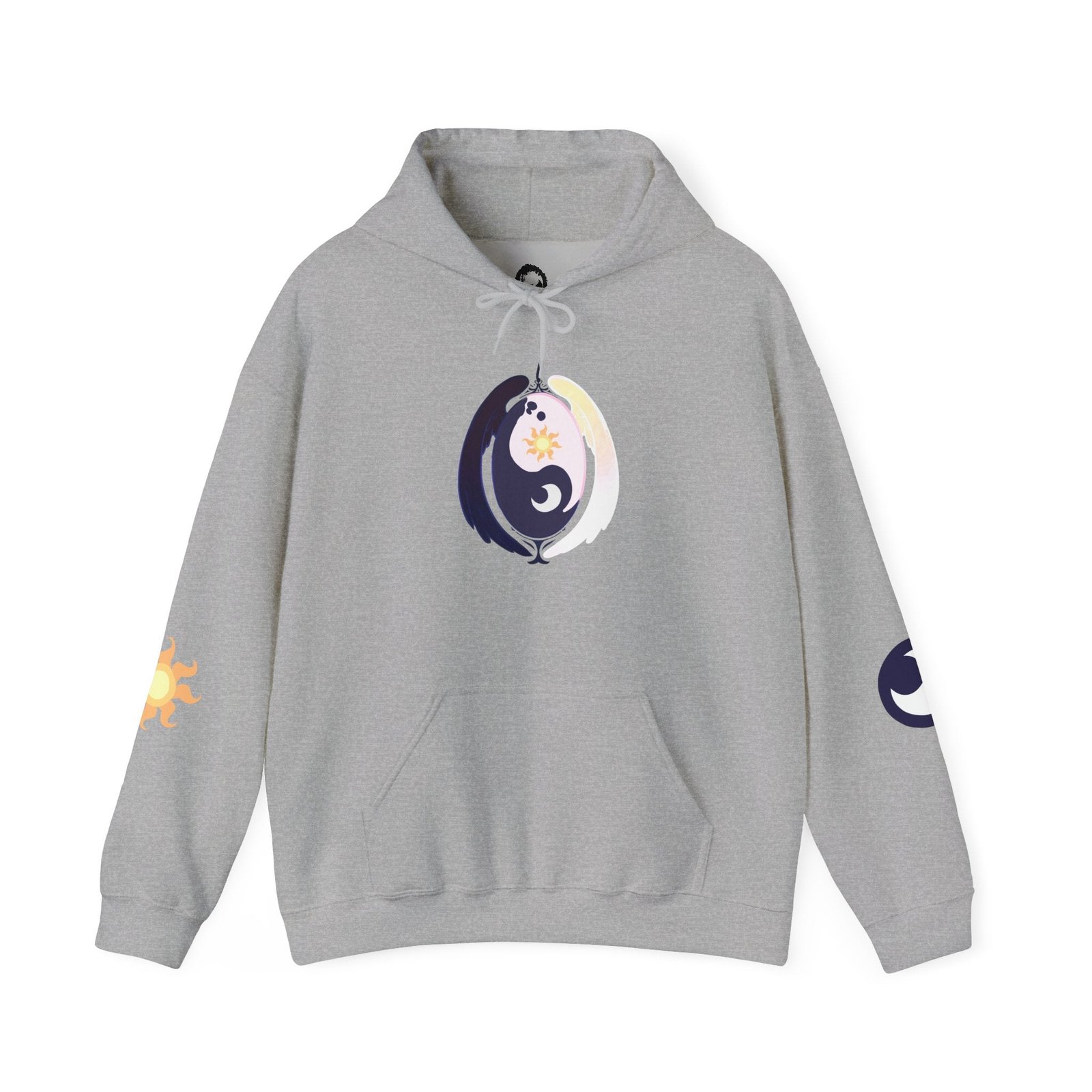 Lunar Celestial Alicorn Hoodie | Royal Sisters Alt Gothic Moon Sun Unisex Sweatshirt