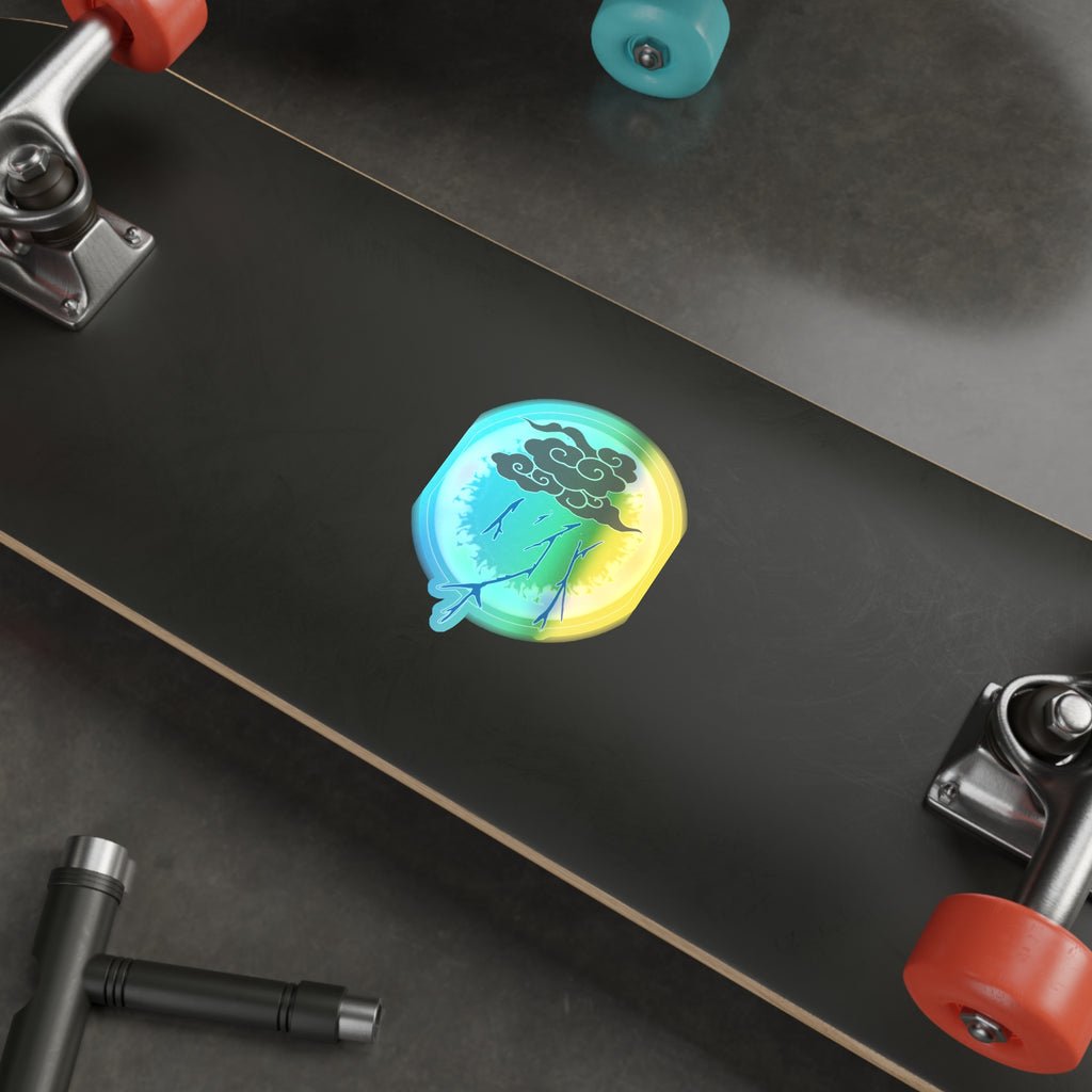 Rainbow Storm Cloud Holographic Sticker | Loyalty Decal