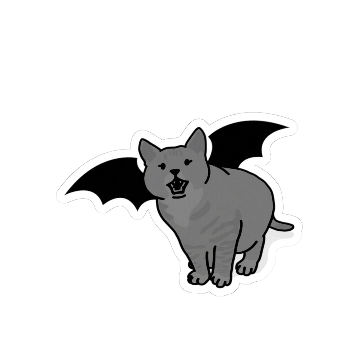 Bat Cat Vinyl Decal | Goth Alt Creature Sticker