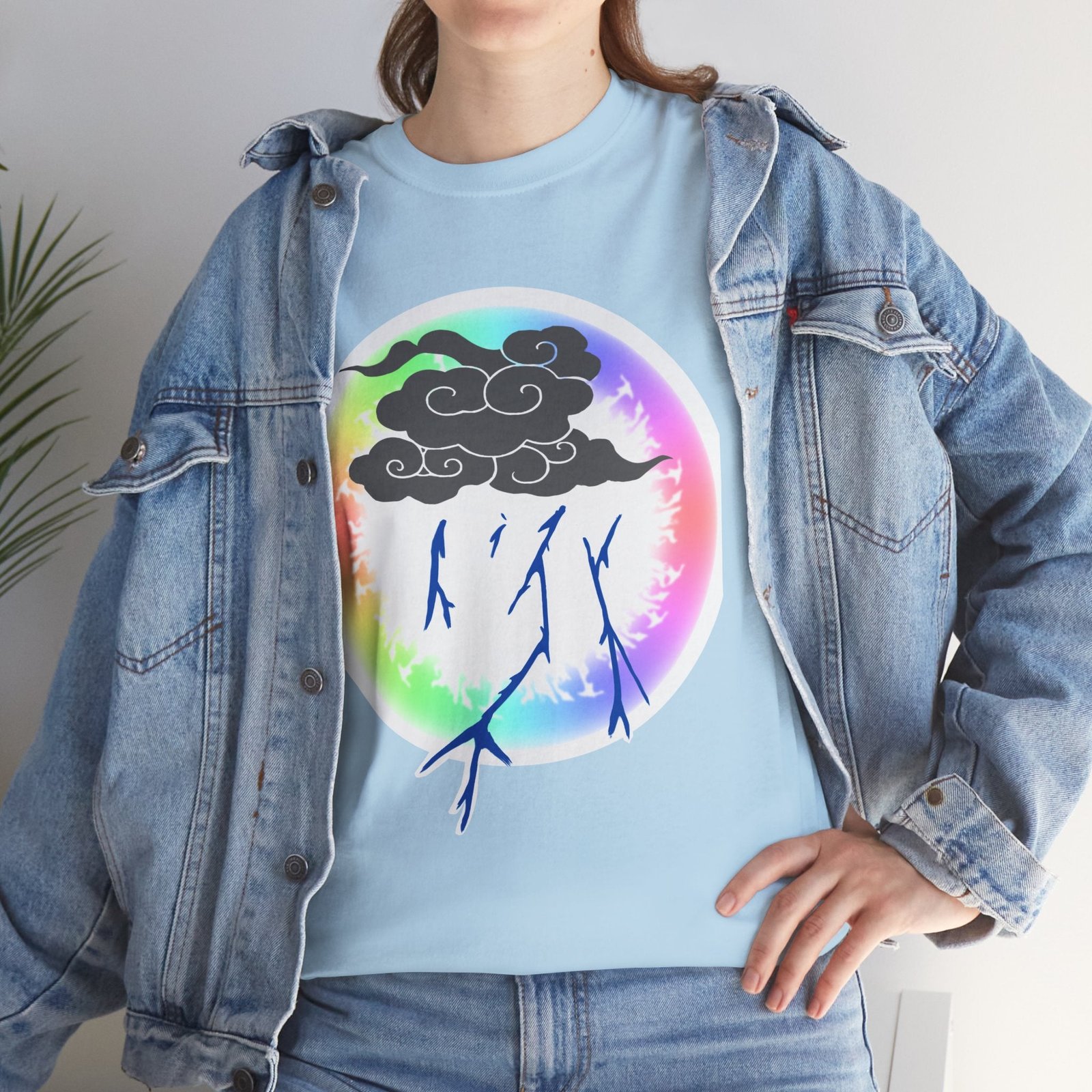 Rainboom Storm Cloud Unisex Tee | Alt Gothic Creature Graphic Tee