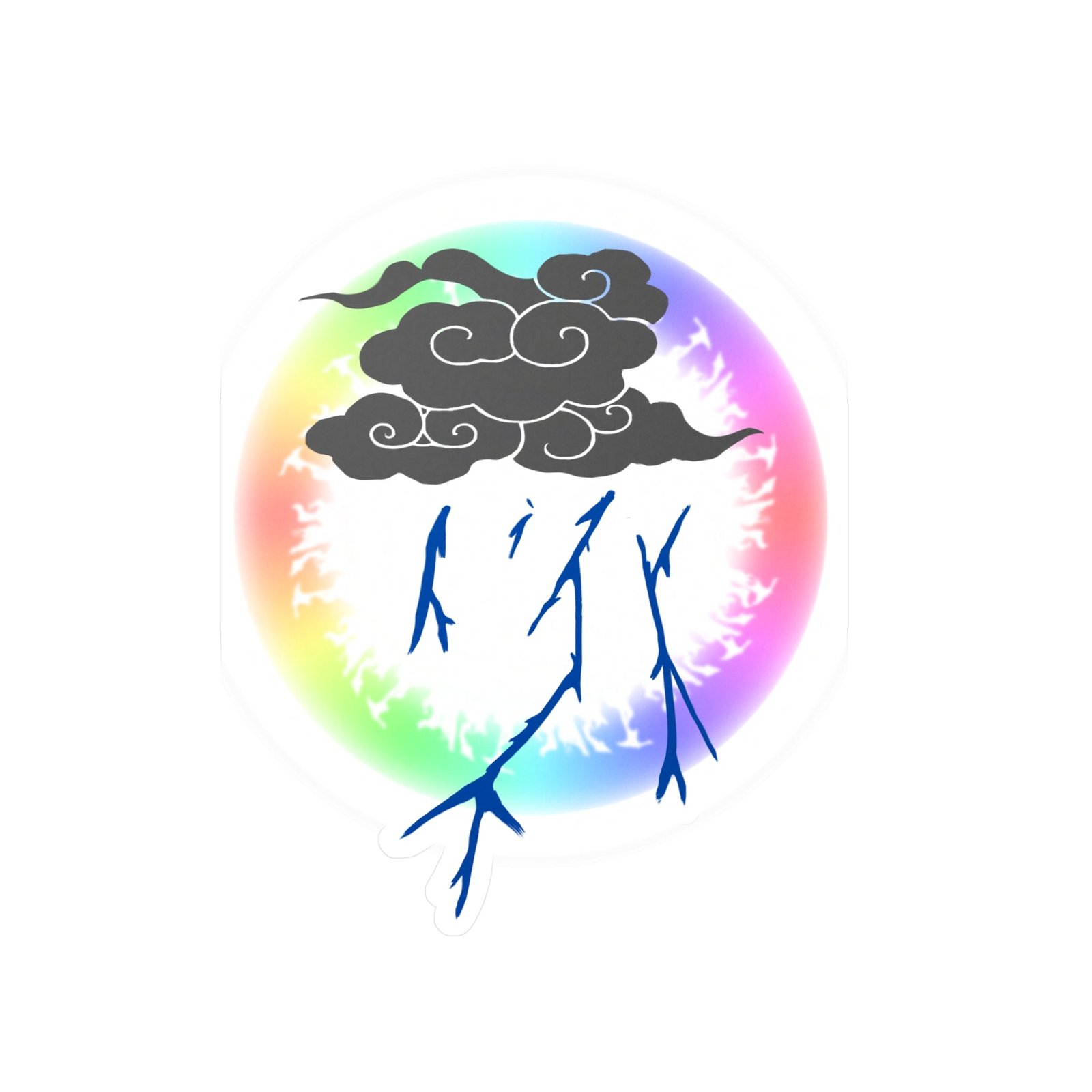 Storm Cloud Rainbow Vinyl Sticker | Loyalty Decal