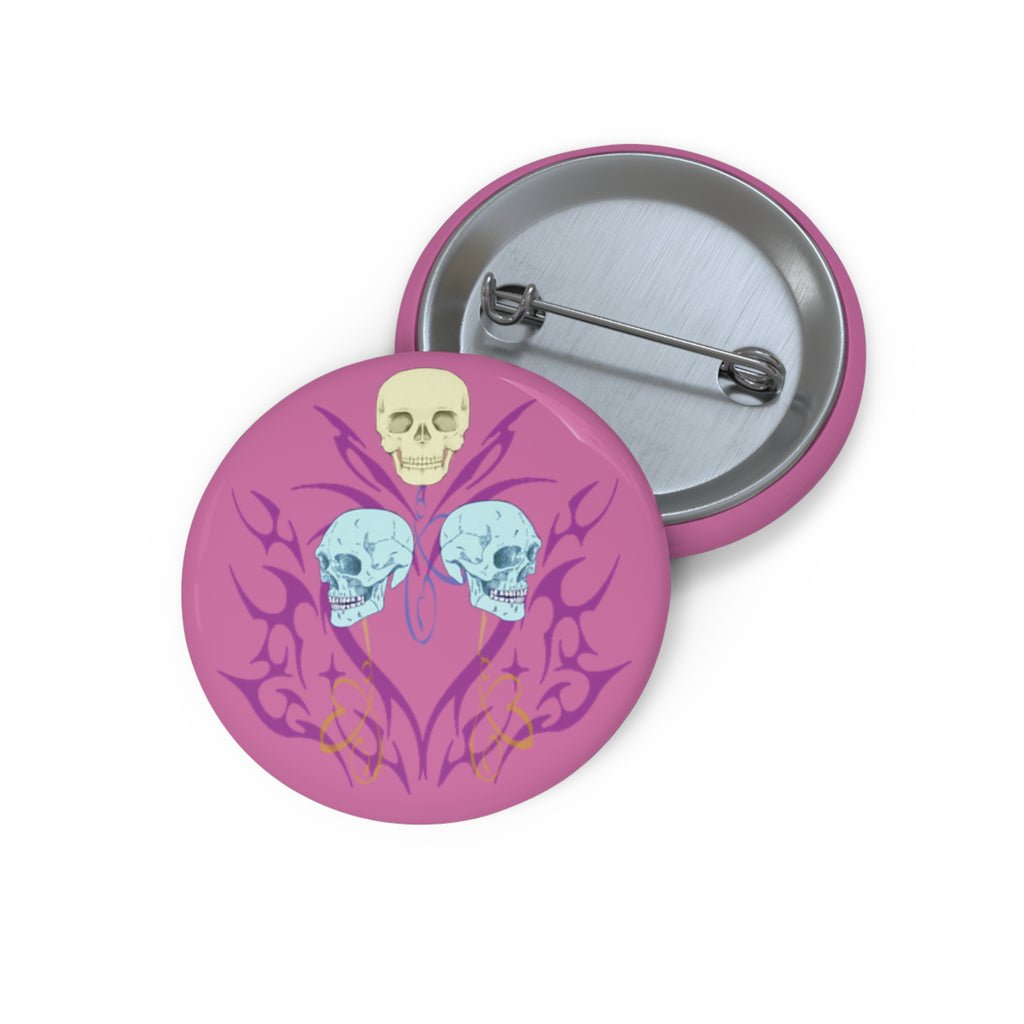 Balloon Skulls Button Pin | Laughter Emo Fanart Accessory