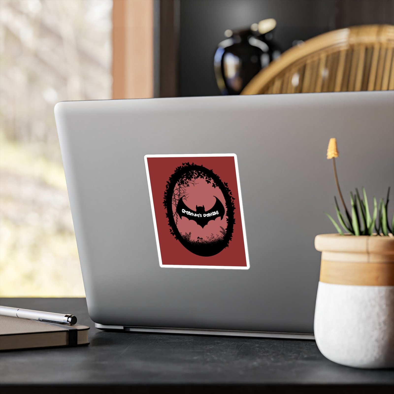 Bat Logo Vinyl Decal | Creature's Creations Alt Sticker