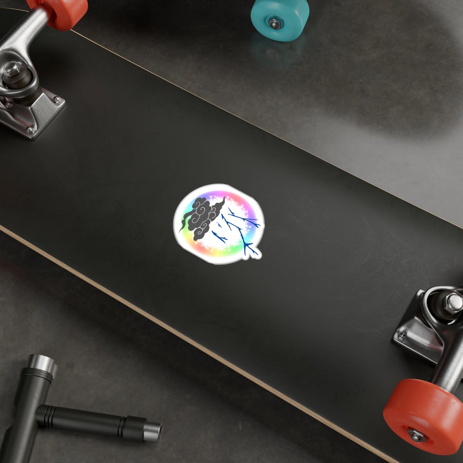 Storm Cloud Rainbow Vinyl Sticker | Loyalty Decal
