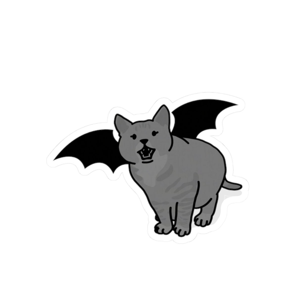 Bat Cat Vinyl Decal | Goth Alt Creature Sticker