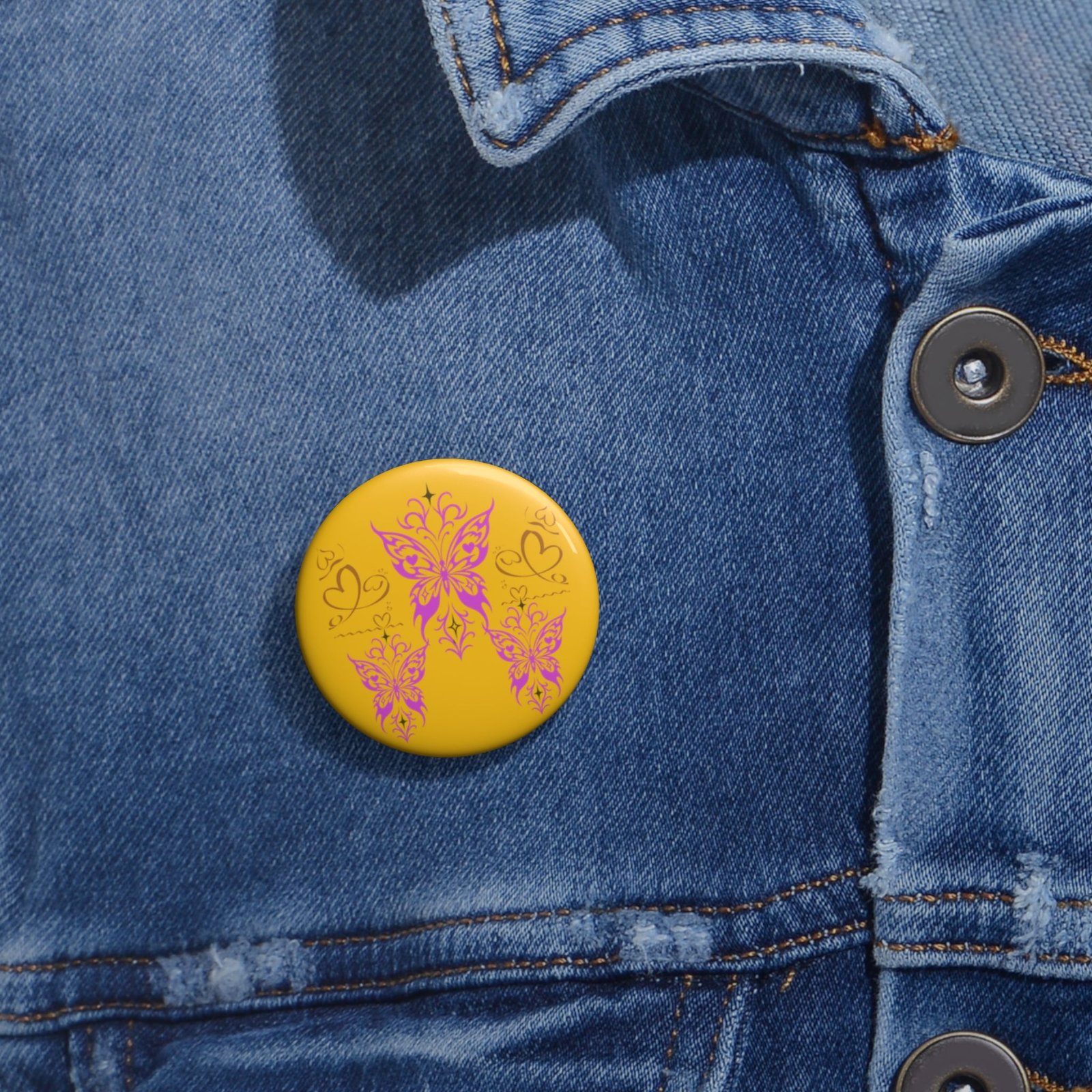 Butterfly Button Pin | Alt Fashion Kindness Fanart Pin