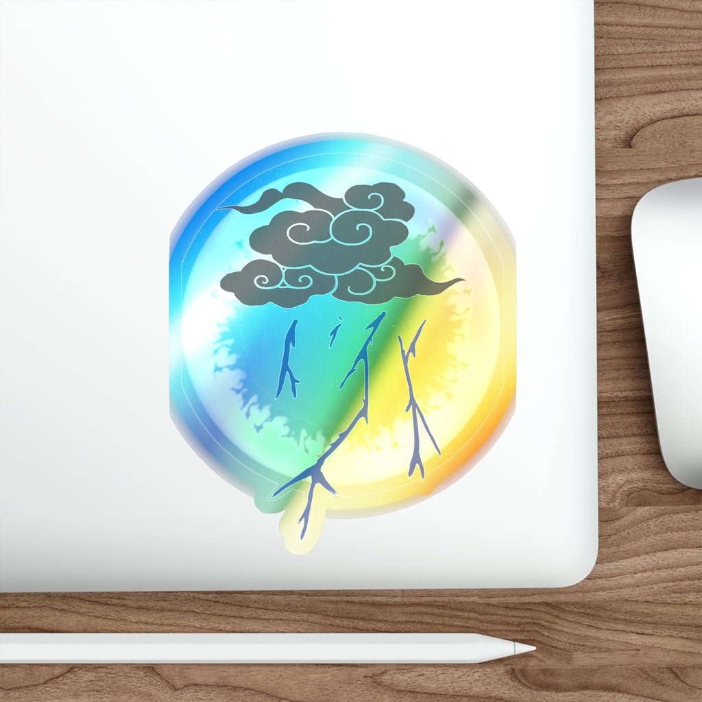 Rainbow Storm Cloud Holographic Sticker | Loyalty Decal