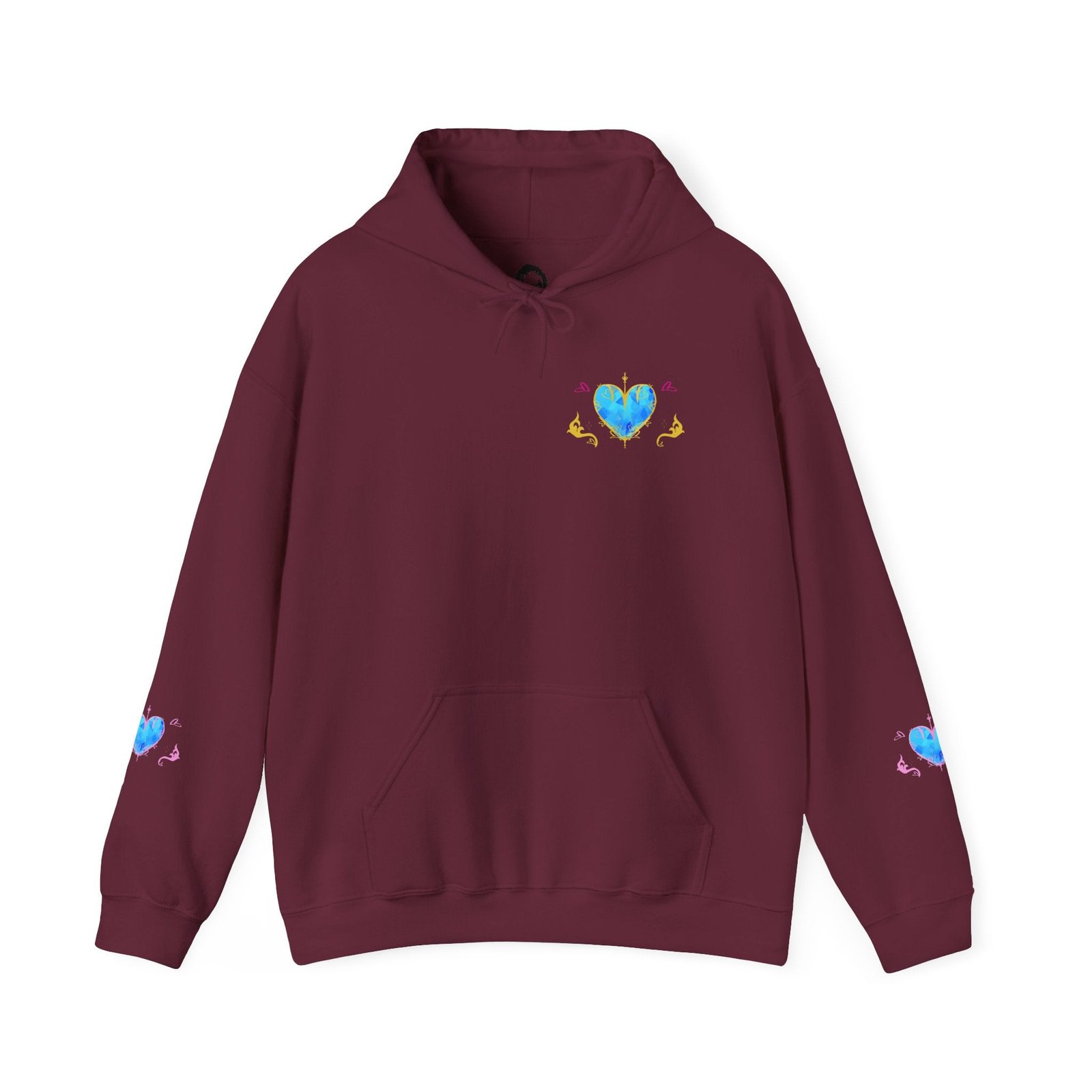 Crystal Heart Alicorn Hoodie | Alt Mythical Creature Graphic Sweatshirt Love
