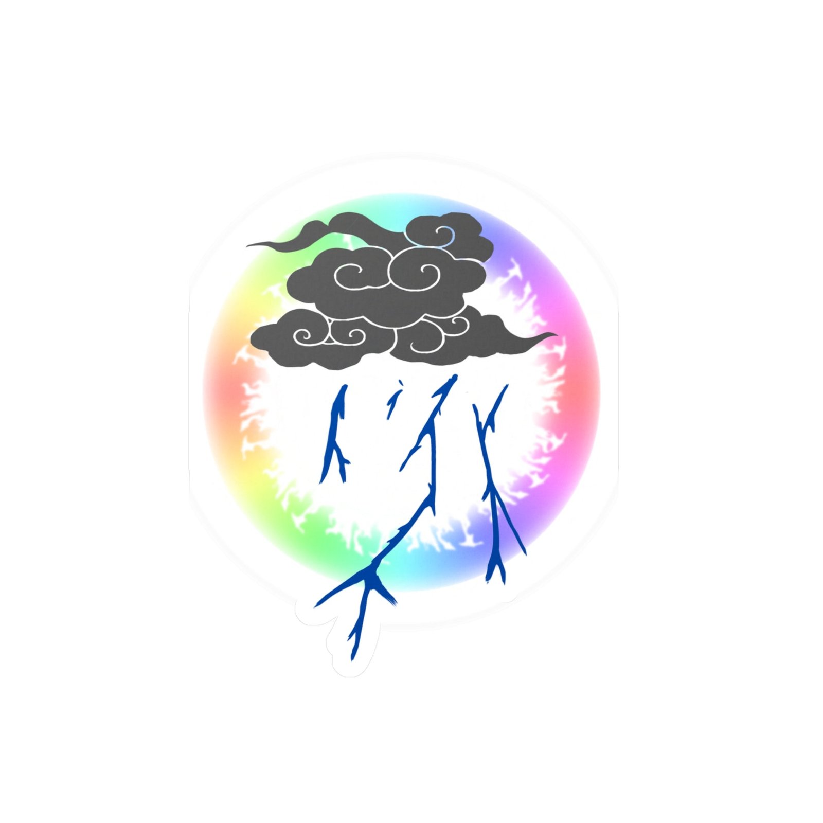 Storm Cloud Rainbow Vinyl Sticker | Loyalty Decal