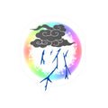 Storm Cloud Rainbow Vinyl Sticker | Loyalty Decal